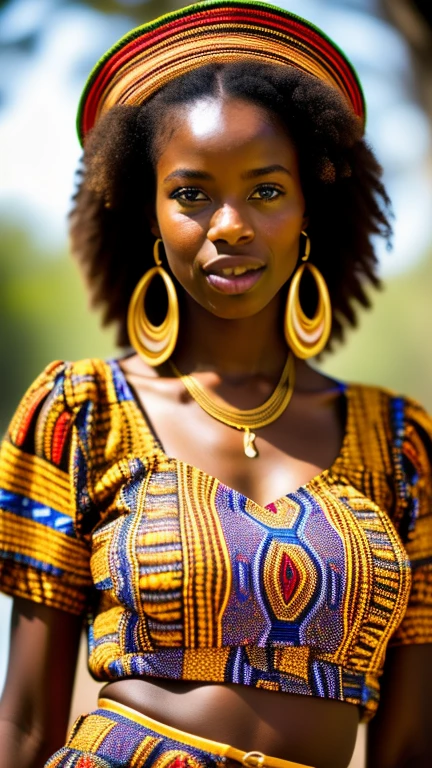 Gorgeous African tribal woman, in summer...