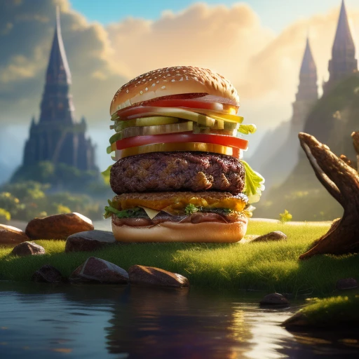 Burger man, burger superhero, burger log...