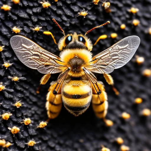 a detailed diagram of a bee