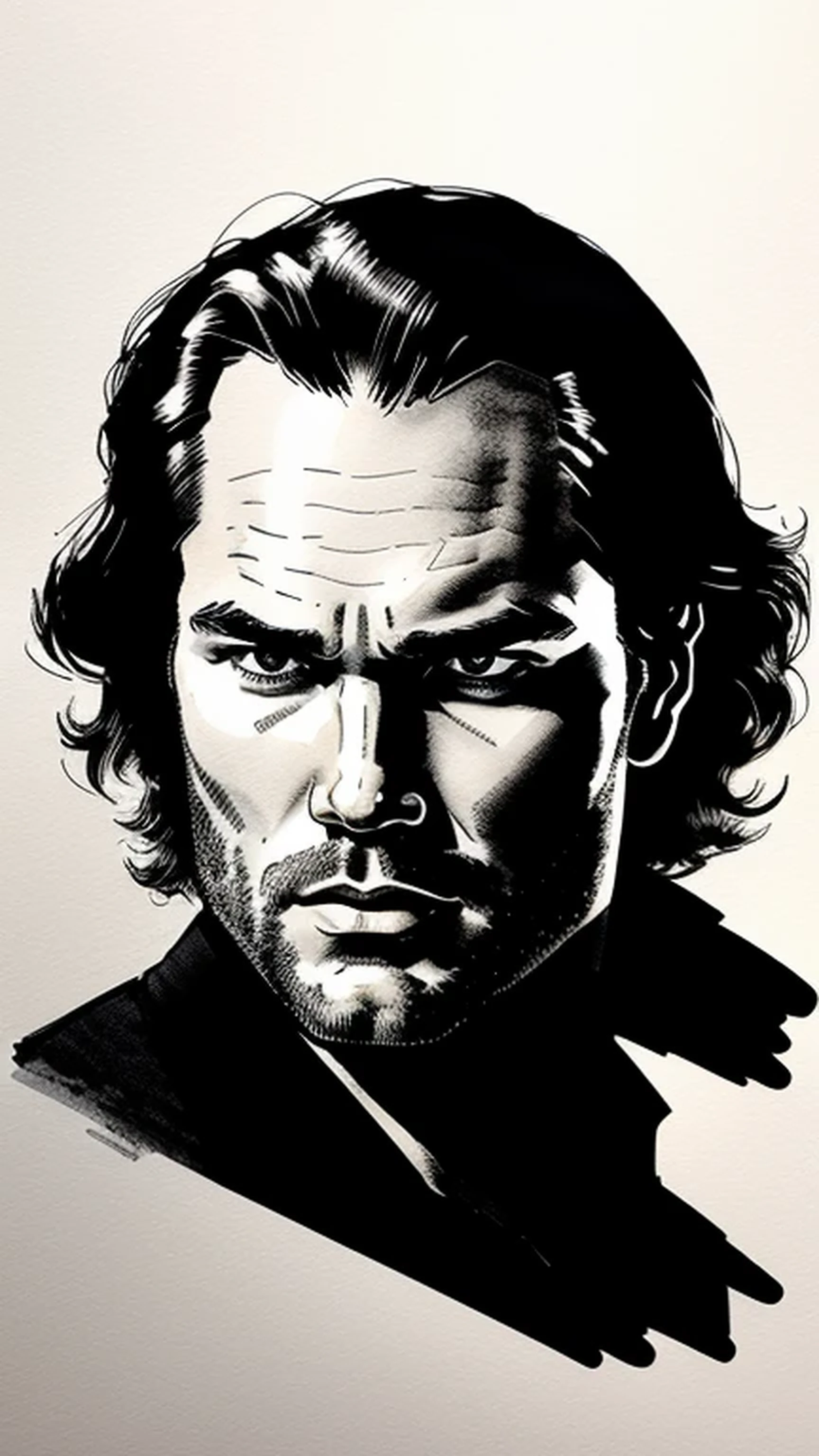 Rough sketch of Taylor Kitsch face portr...