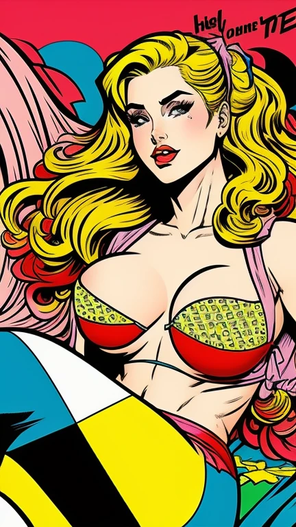 (Comics Pop Art Style) Gorgeous Busty Ma...