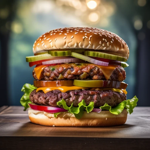 Burger man, burger superhero, burger log...