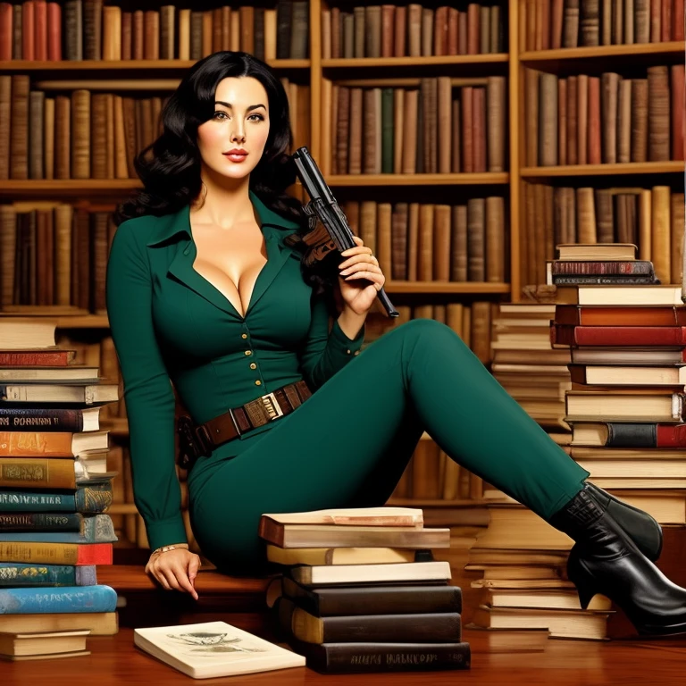 pretty librarian like monica bellucci wi...