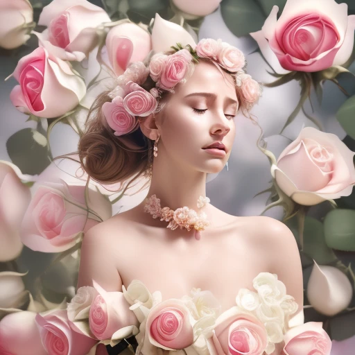 (masterpiece, best quality), pink rose b...