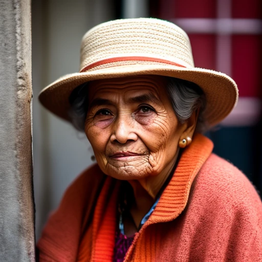 Old woman in bogota, colombia