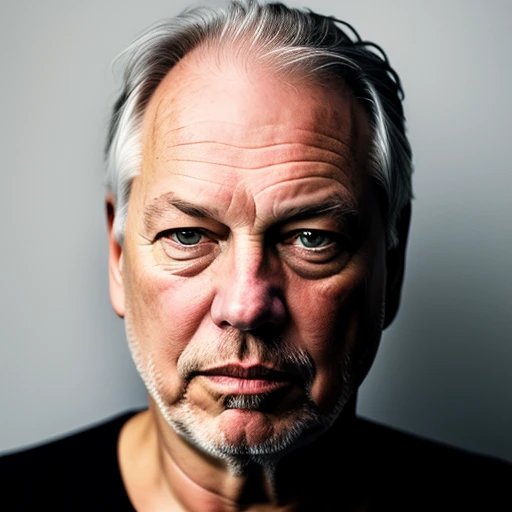 david gilmour, 70 yaers old, white backg...