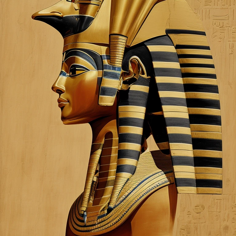 painting of Pharaoh, egyptian style