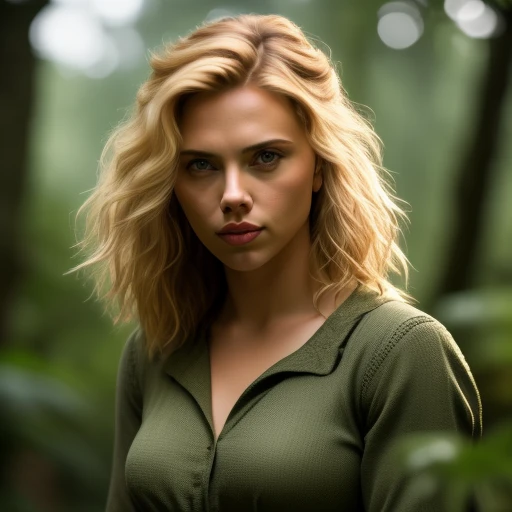 Scarlett Johansson in forest