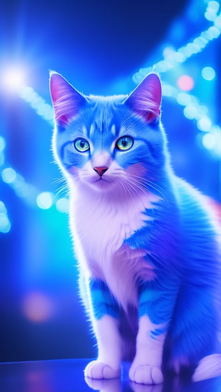 bleu cat, red eyes