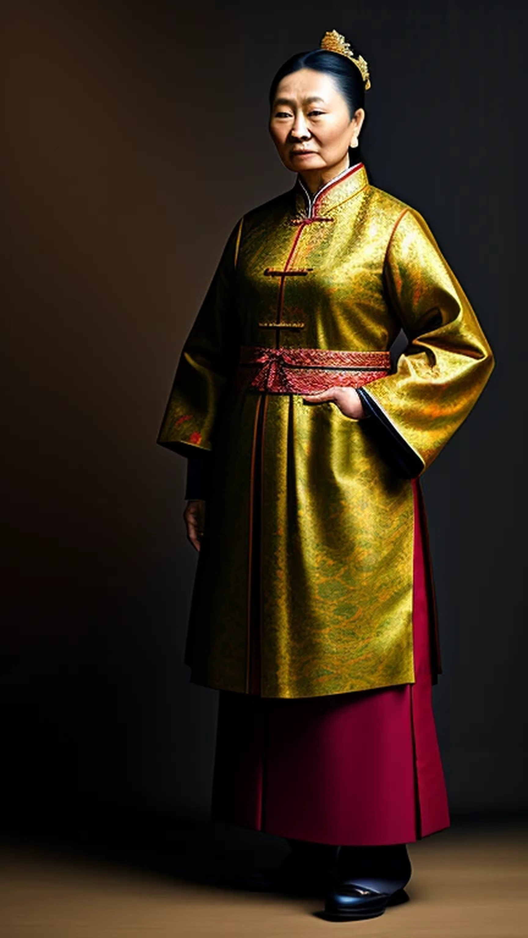 Chinese Asian woman, traditional dress, ...